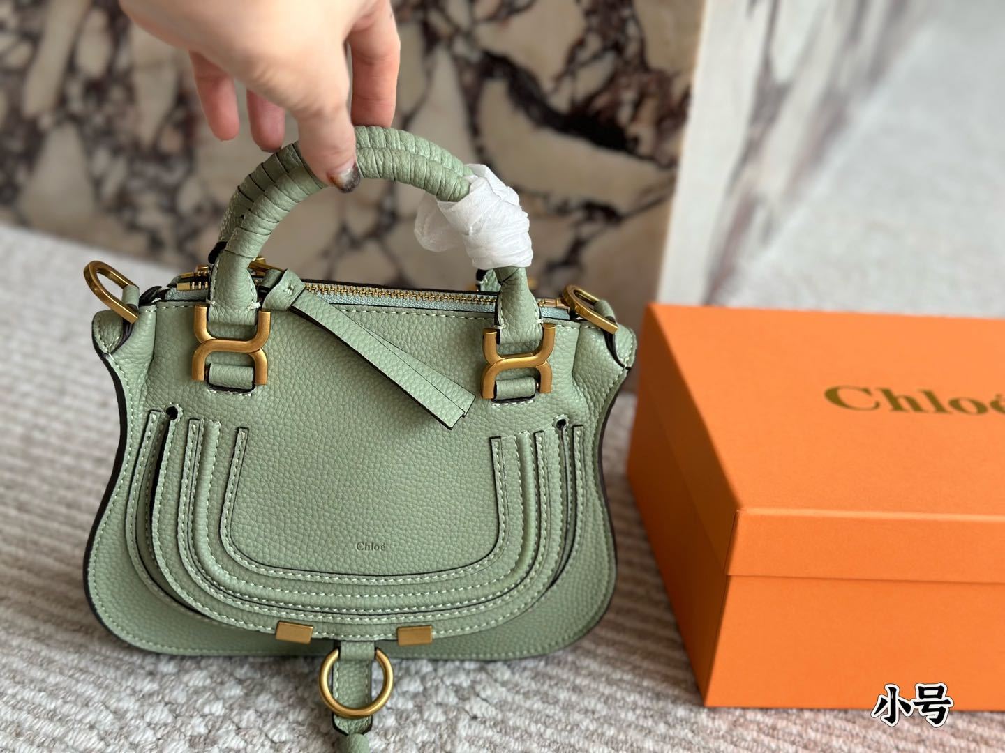 Chloe Orange Quilted Bag 004