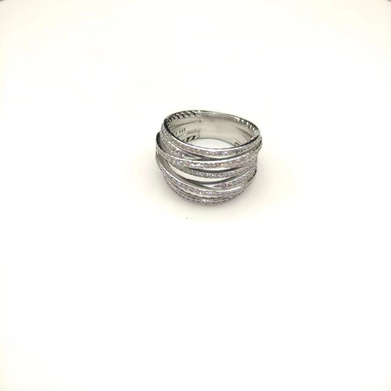 David Yurman Silver Logo-Accented Ring 267