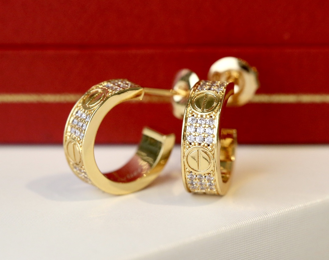 Cartier love Gold Romantic Earrings 0232