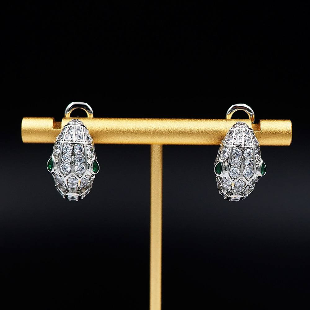 BVLGARI Silver Logo-Accented Earrings 060