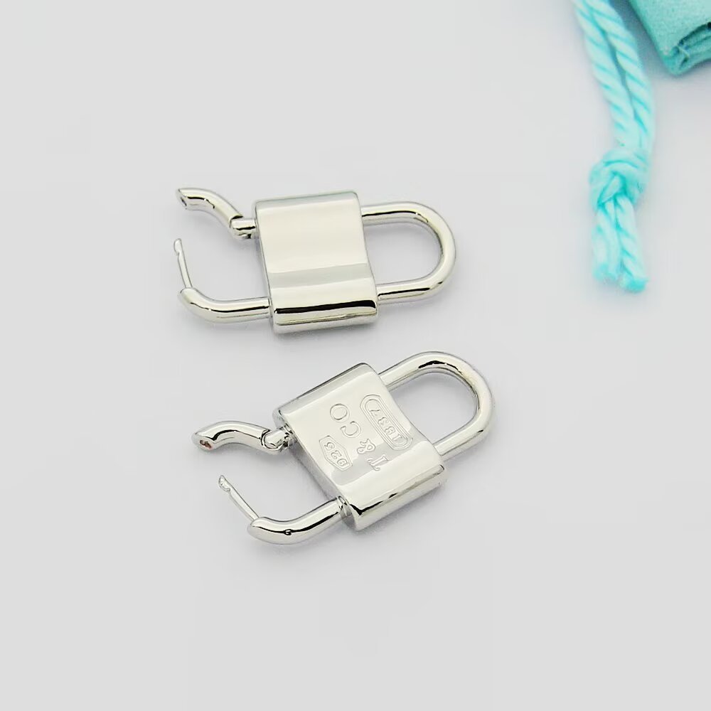 Tiffany Silver Logo-Accented Earrings 149