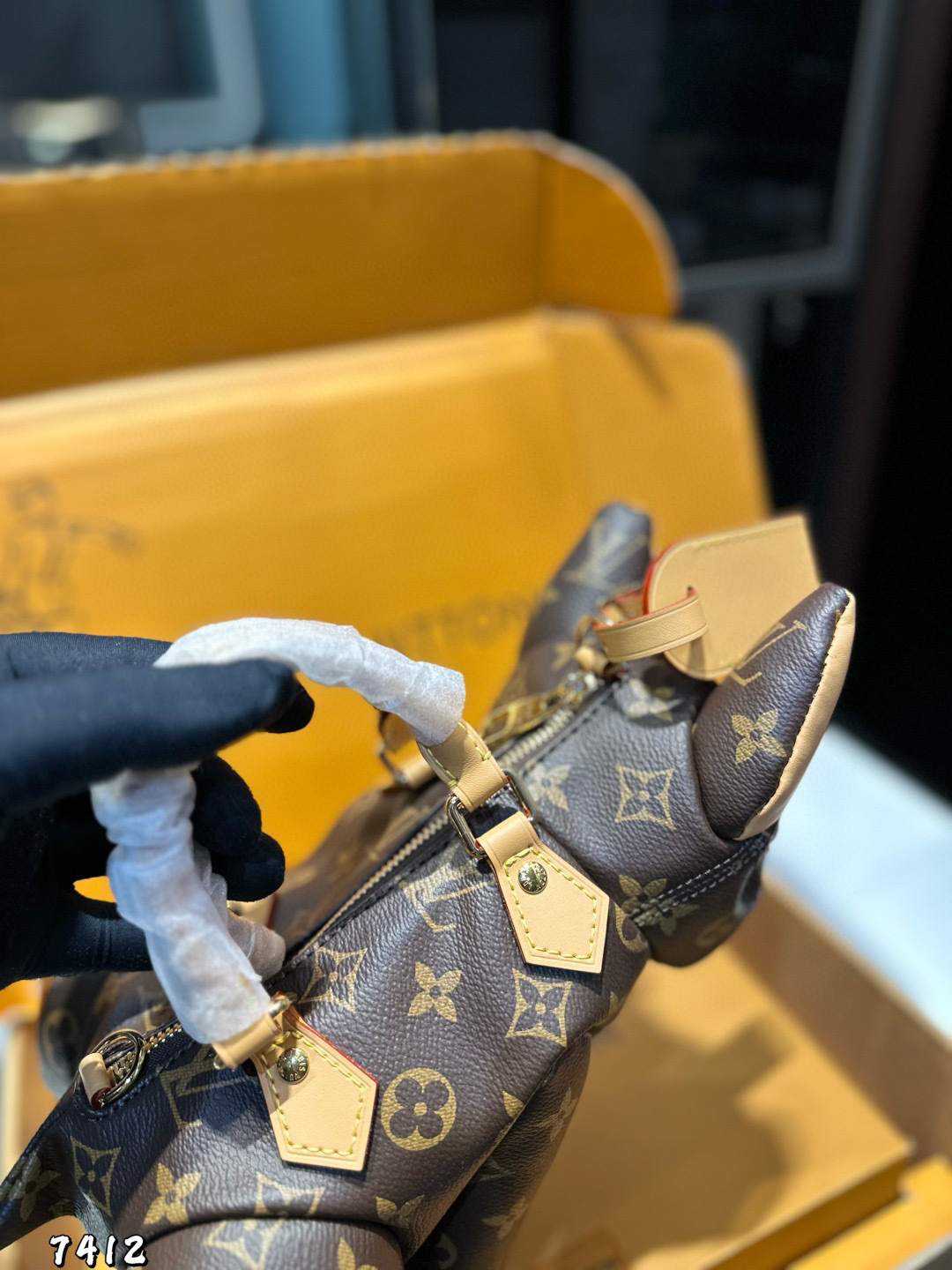 LV Brown Textured Bag 1291