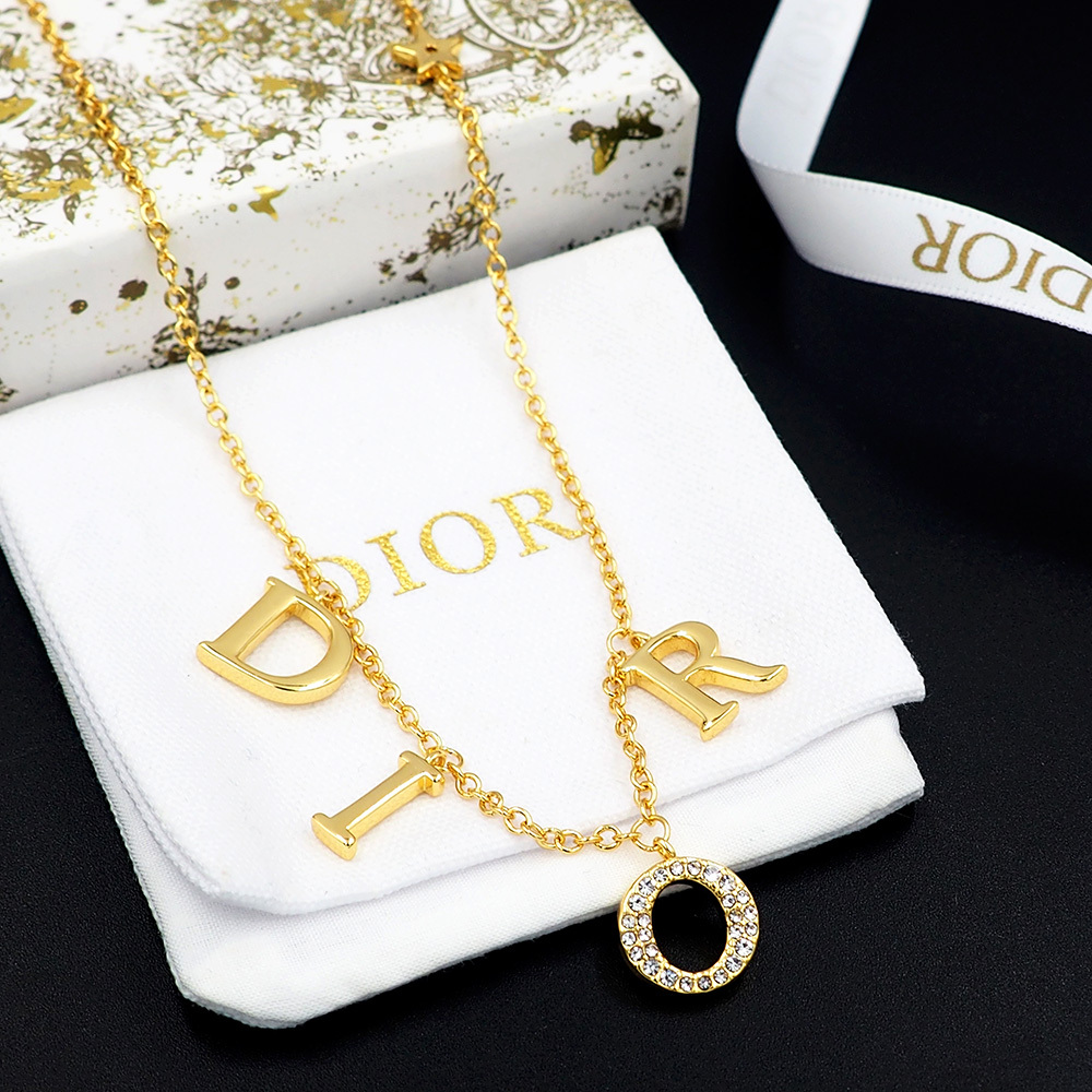 Dior Gold Logo-Accented Necklace 031
