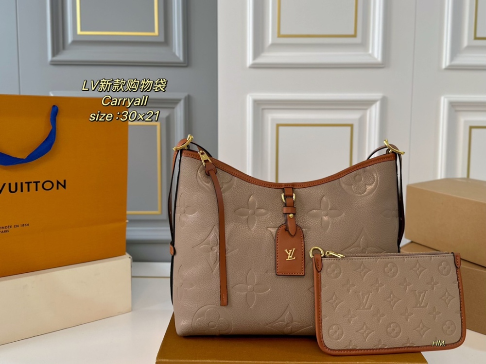 LV bag carryall leather bag 30cm