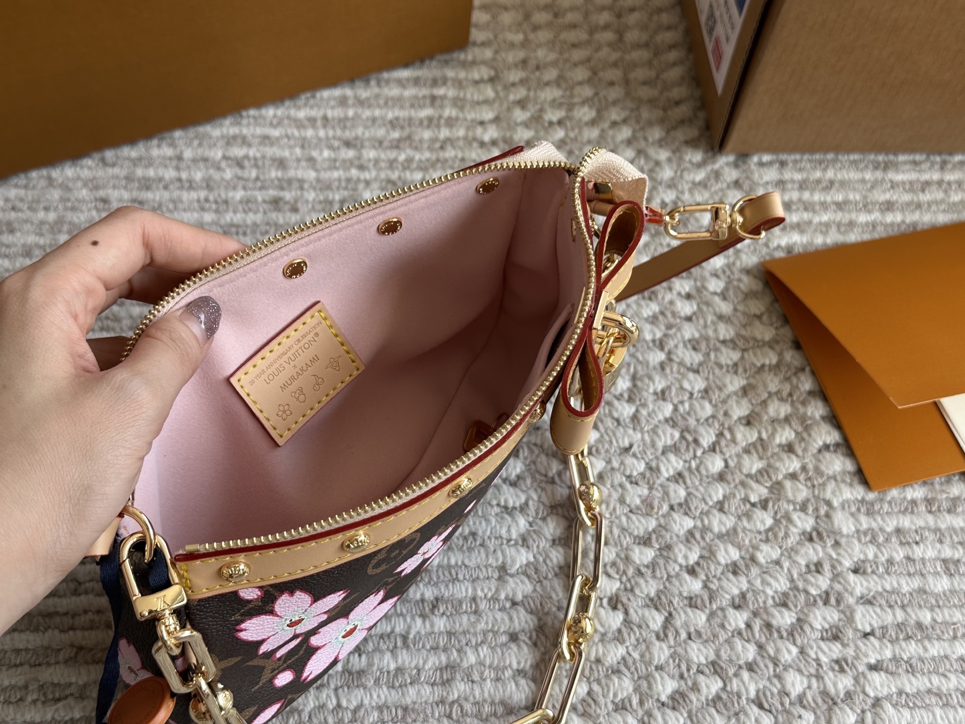 LV Rose Gold Quilted Bag 1511