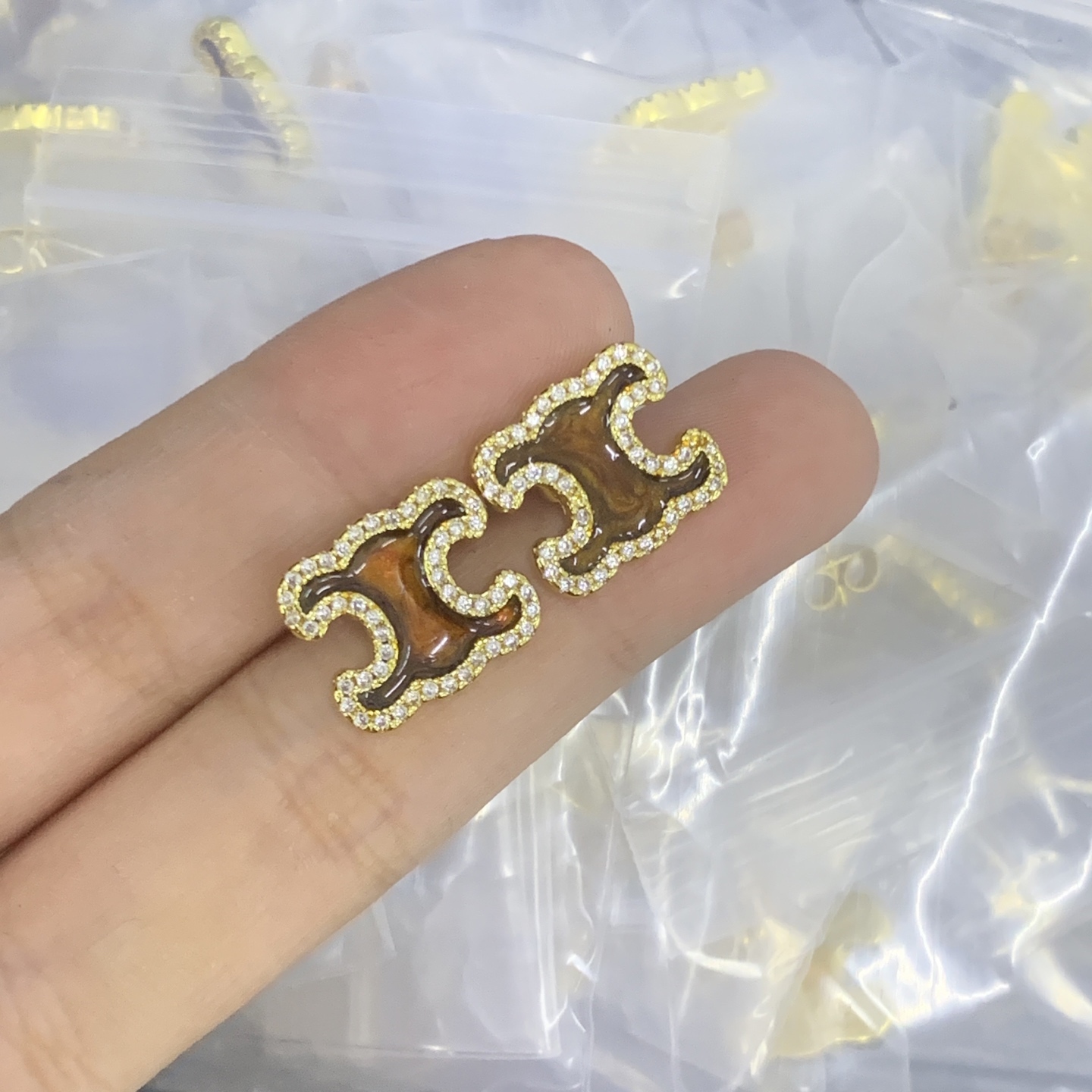 Celine Rose Gold Vintage-Inspired Earrings 132
