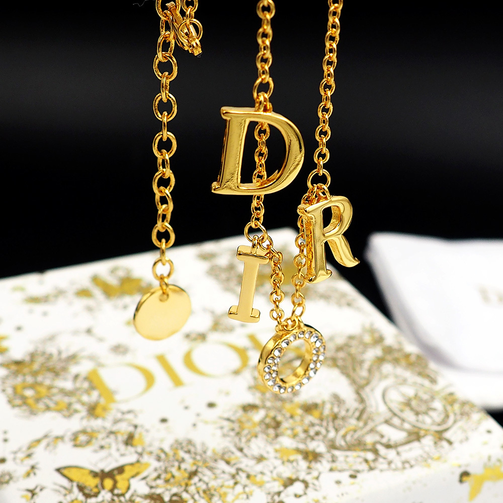 Dior Gold Logo-Accented Necklace 031