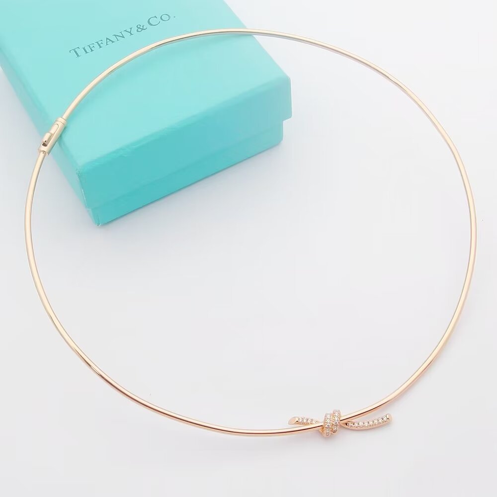 Tiffany Rose Gold Logo-Accented Necklace 241