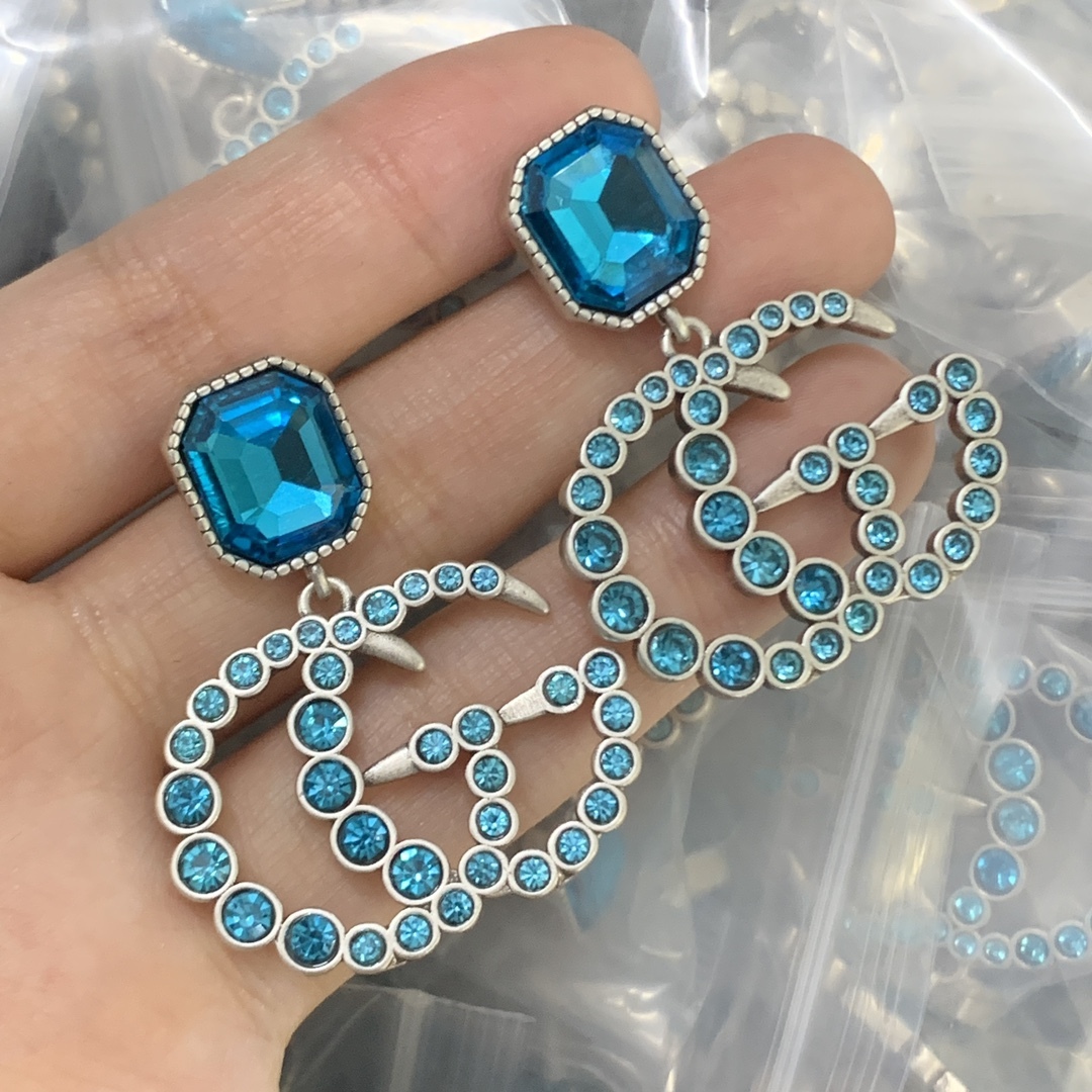 Gucci Blue Vintage-Inspired Earrings 170