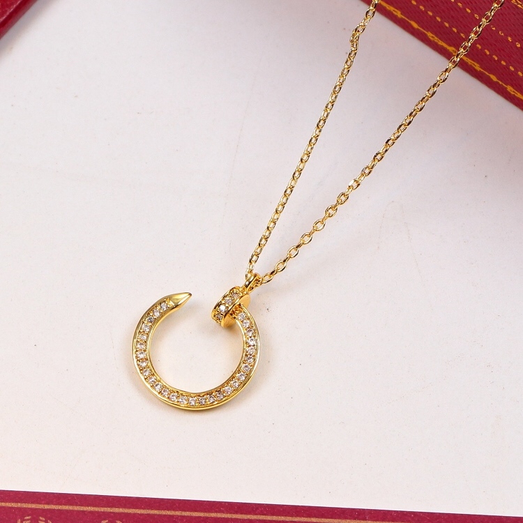 Cartier nail Rose Gold Logo-Accented Necklace 01