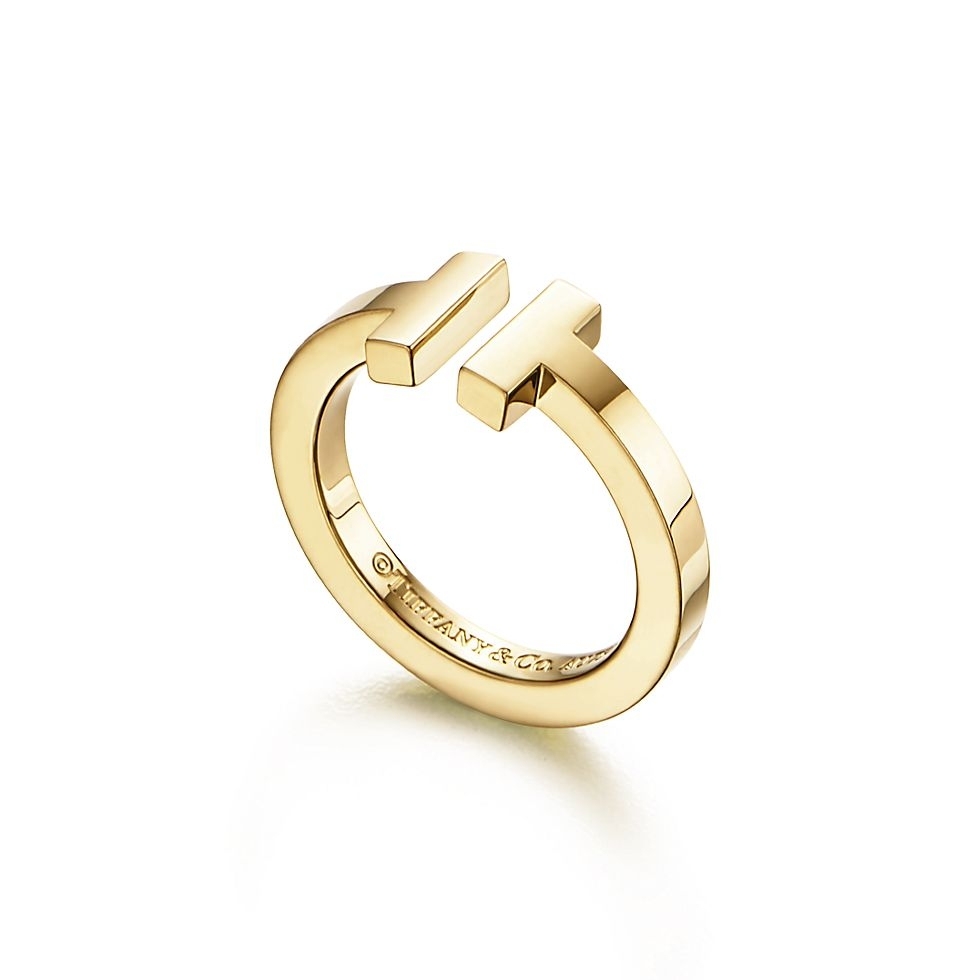 Tiffany Rose Gold Logo-Accented Ring 052