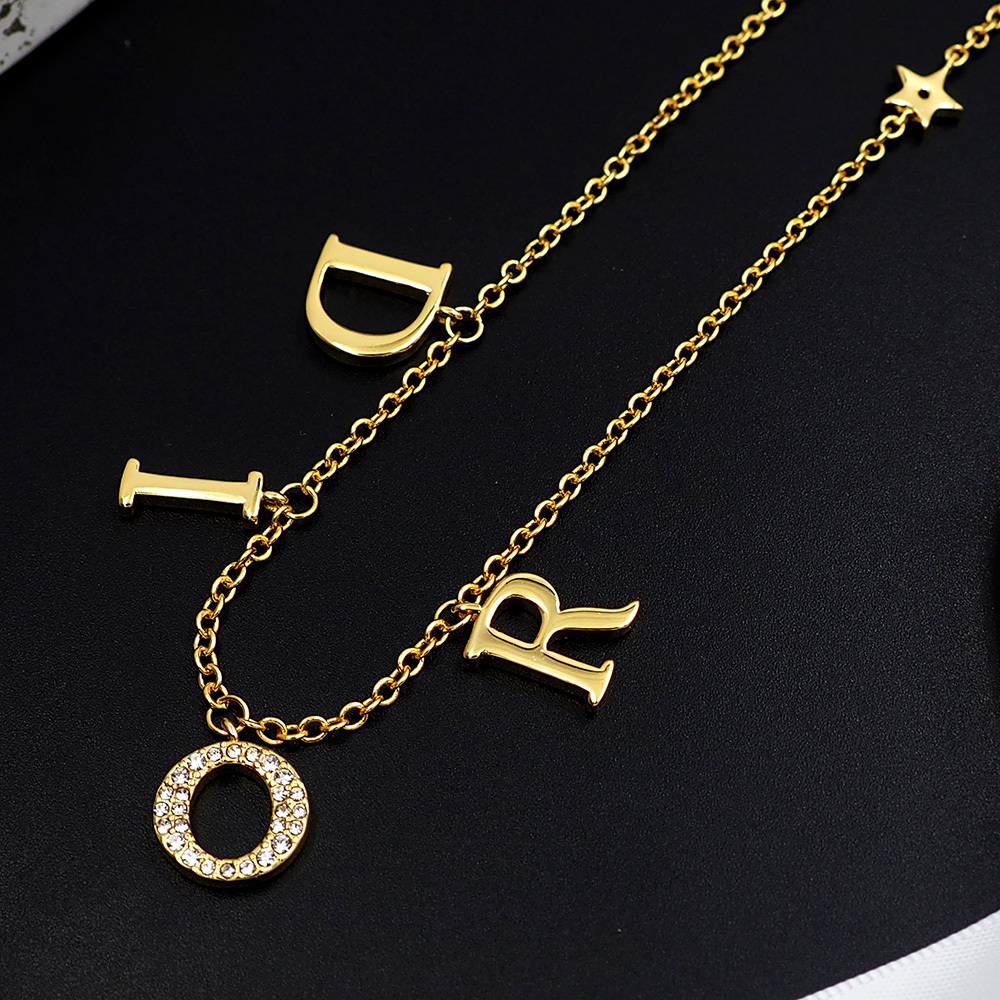 Dior Gold Logo-Accented Necklace 031