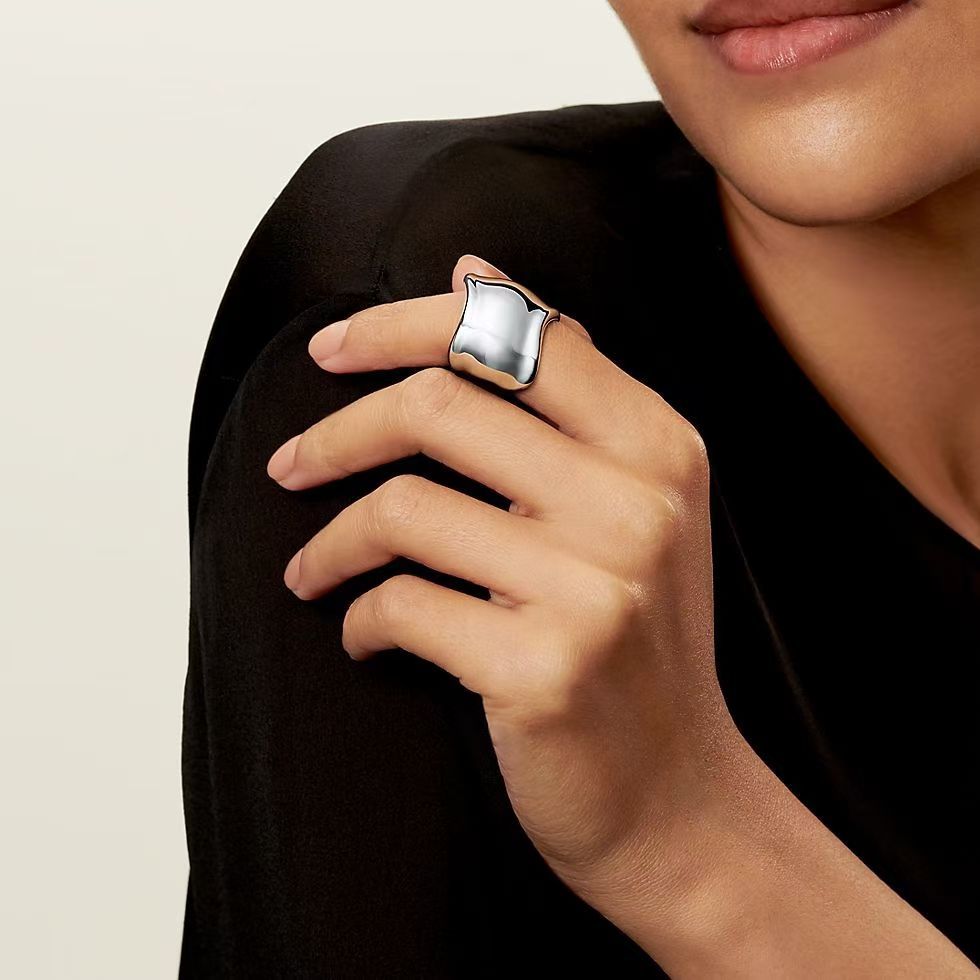 Tiffany Silver Geometric Ring 097
