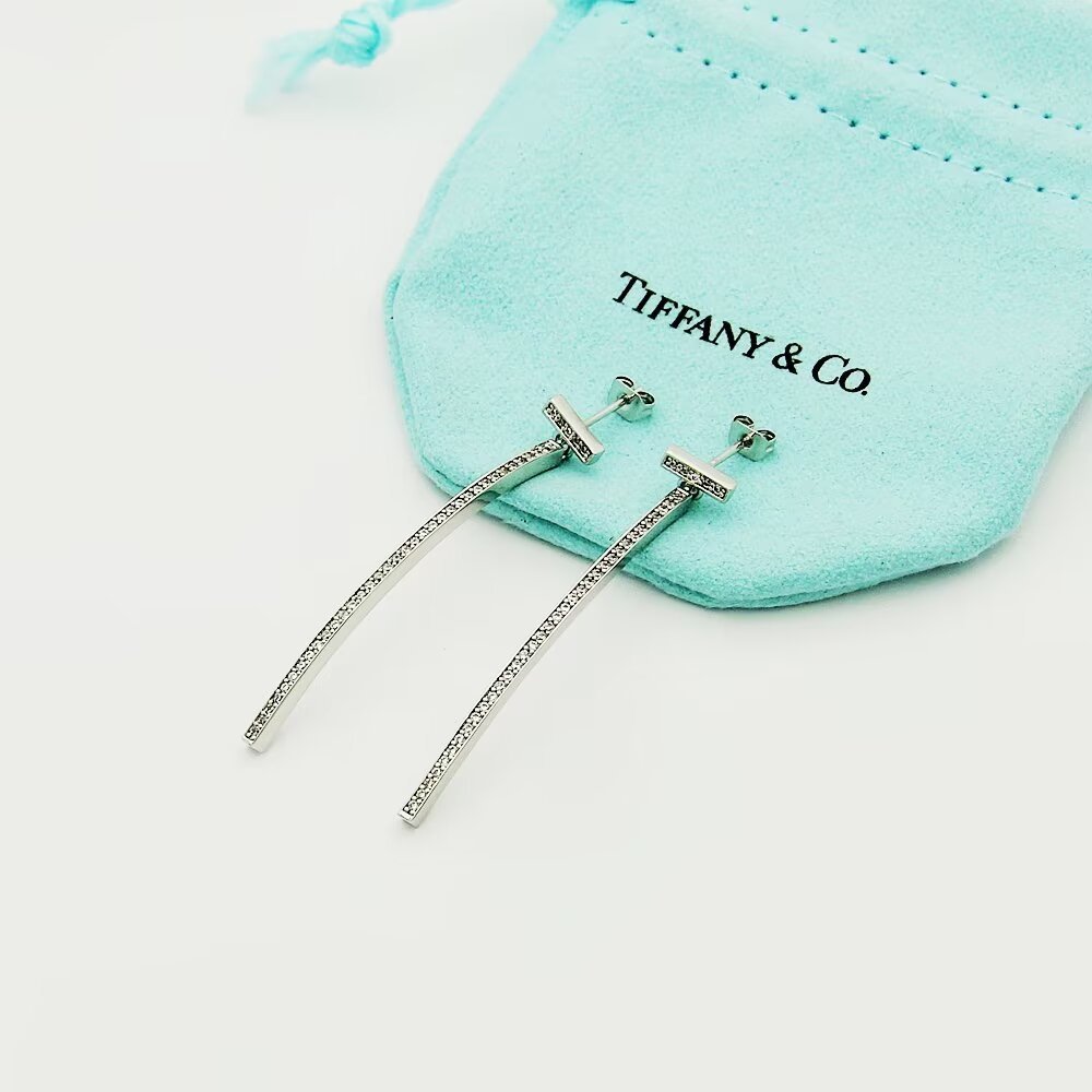 Tiffany White Minimalist Earrings 184