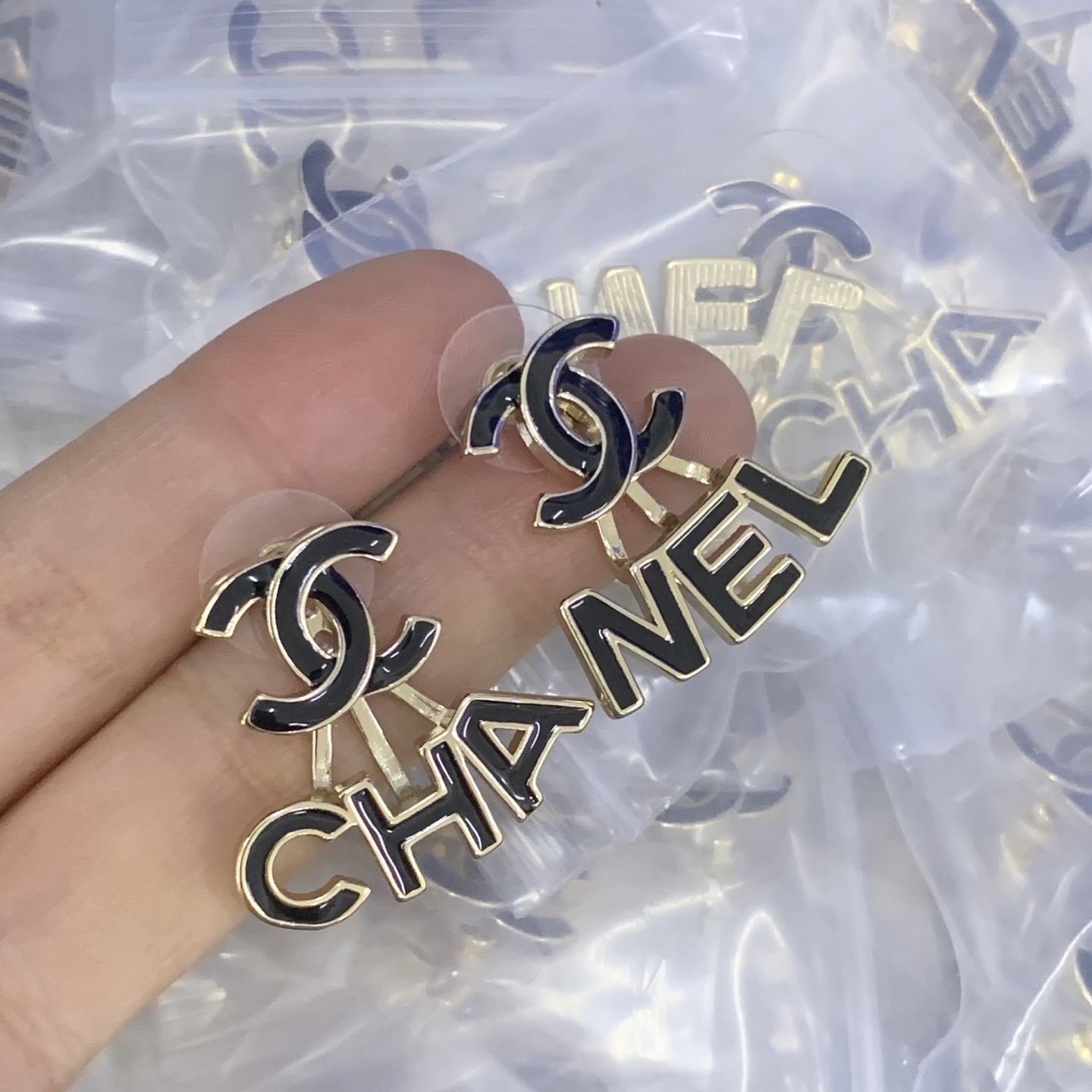 Chanel Silver Logo-Accented Earrings 315