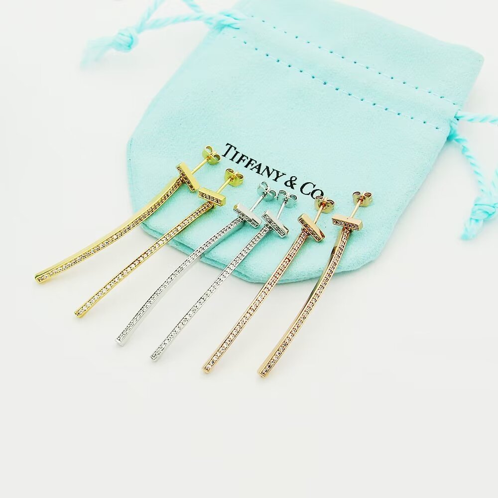 Tiffany White Minimalist Earrings 184