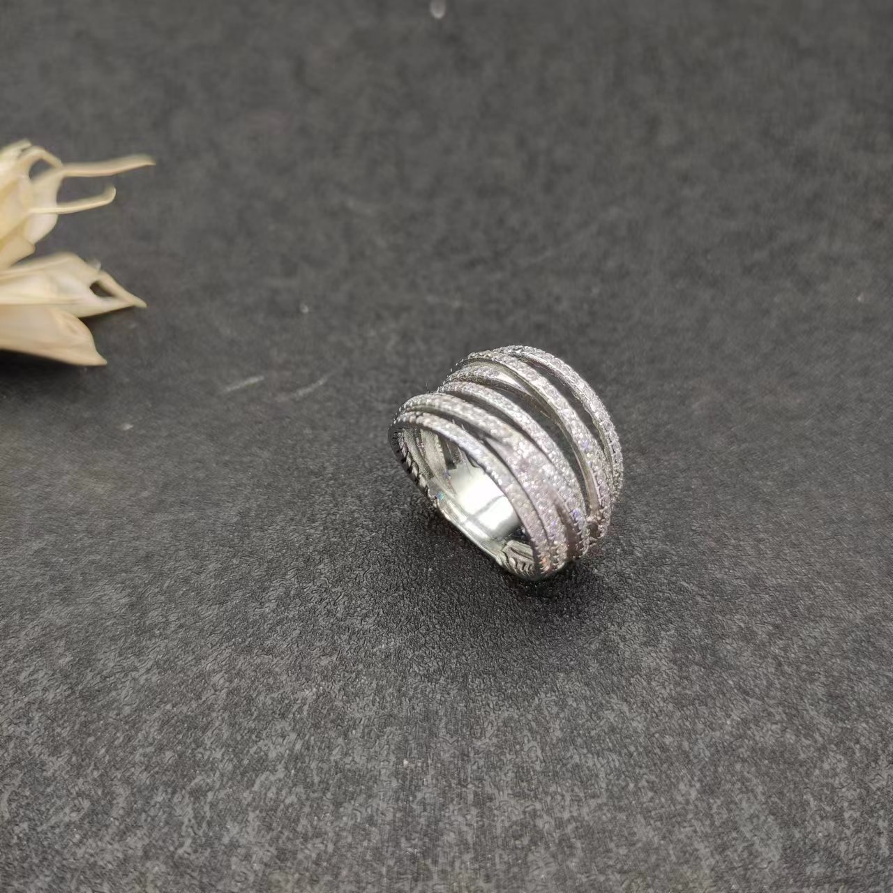 David Yurman Silver Logo-Accented Ring 267