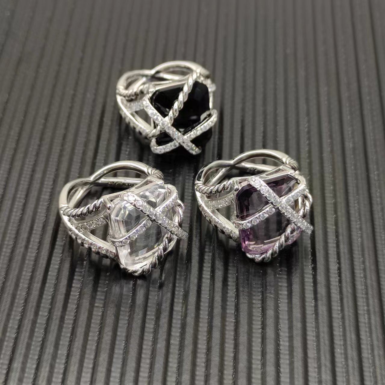 David Yurman Silver Geometric Ring 286