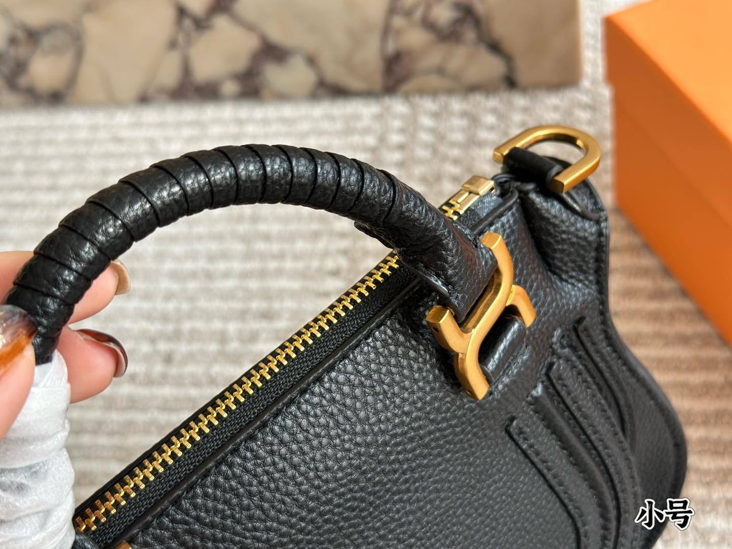 Chloe Orange Quilted Bag 004