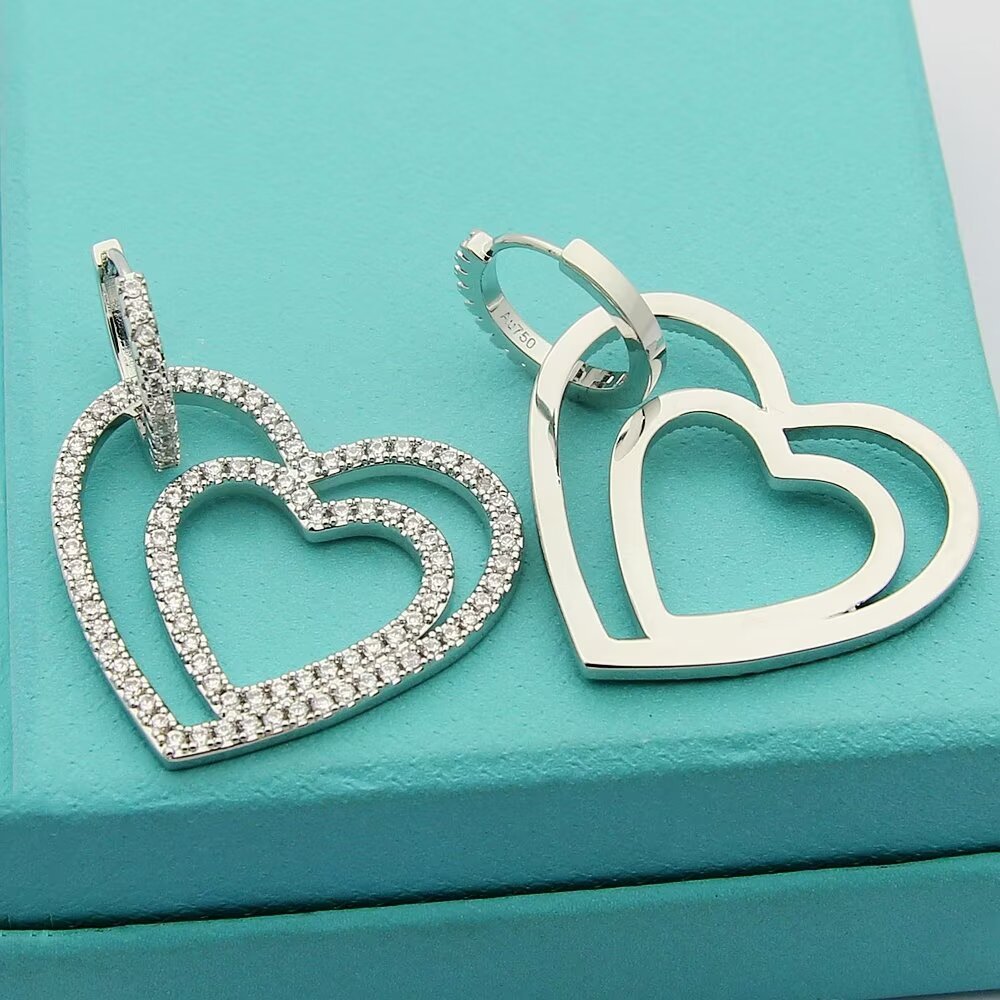 Tiffany Rose Gold Logo-Accented Earrings 238