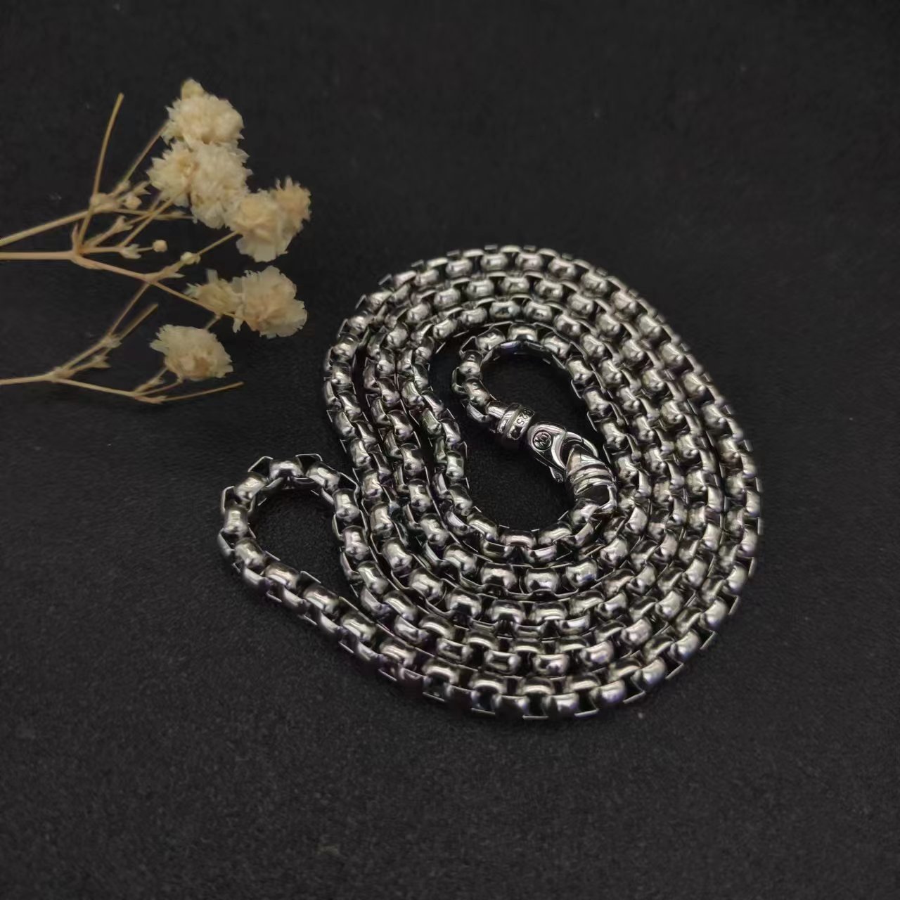 David Yurman Silver Logo-Accented Necklace 144