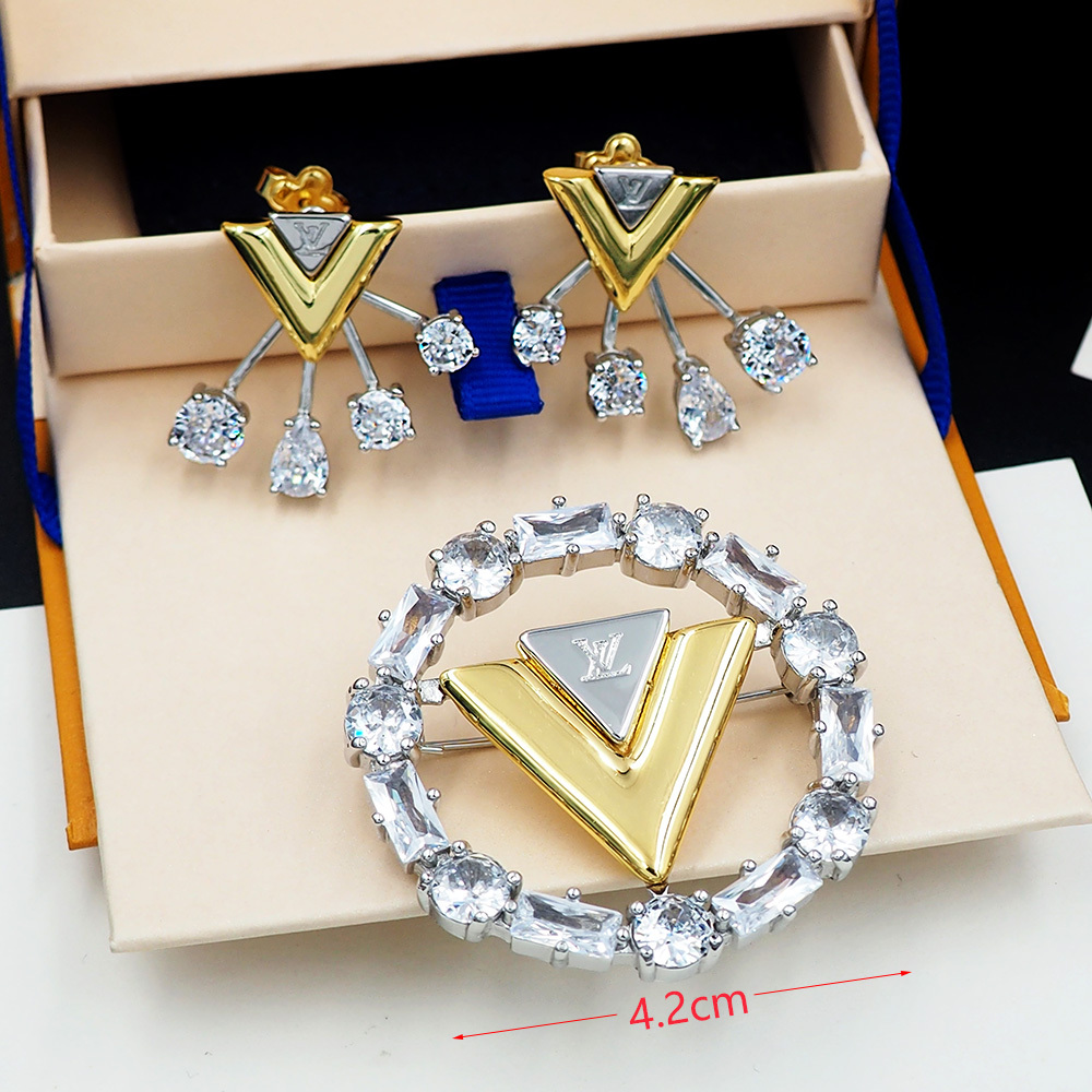 LV Silver Logo-Accented Brooch 240