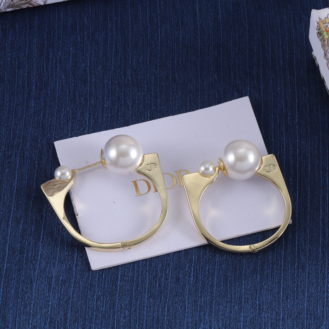 Dior Silver Vintage-Inspired Earrings 042