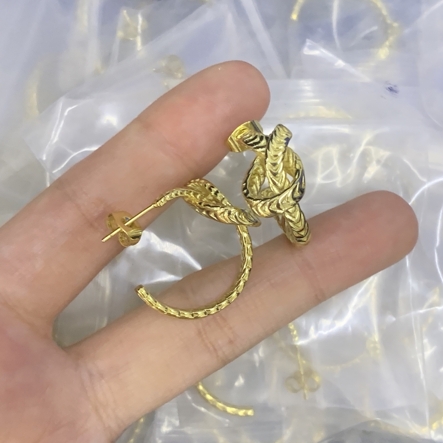 Celine Gold Vintage-Inspired Earrings 120
