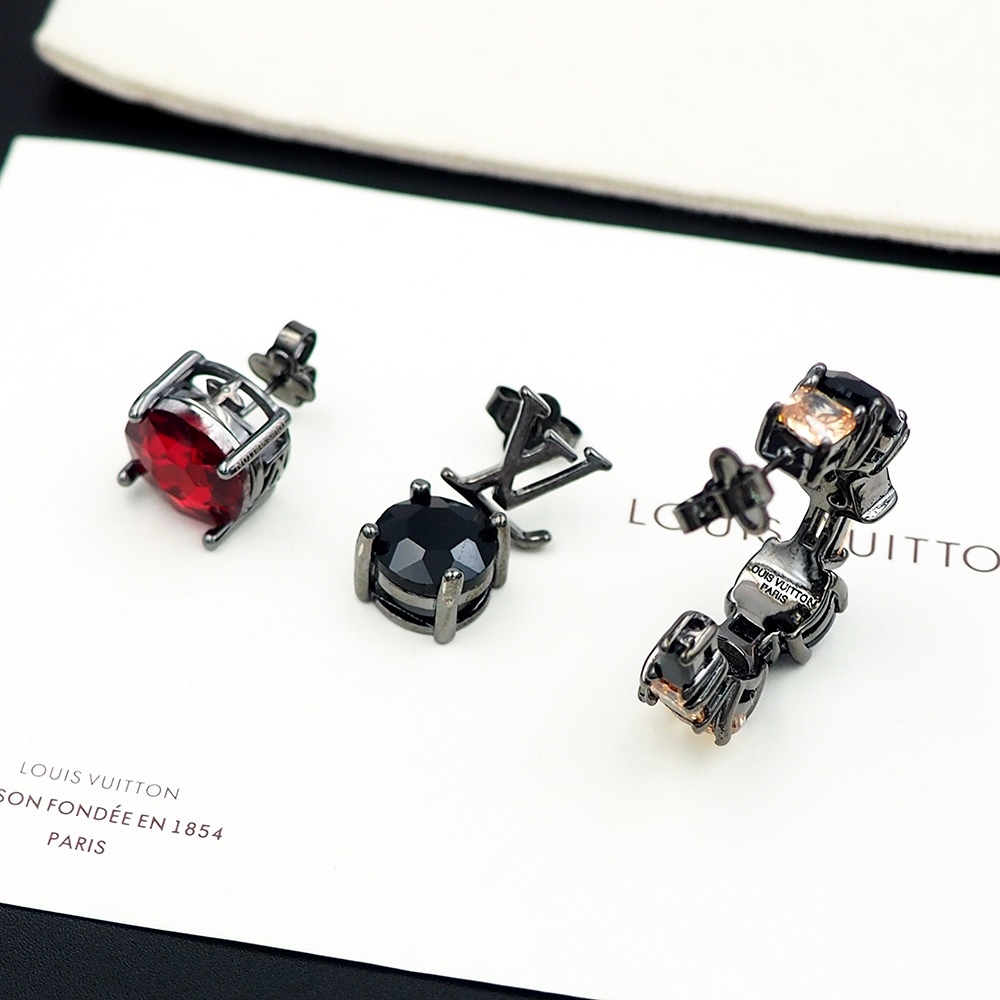 LV Silver Logo-Accented Earrings 252