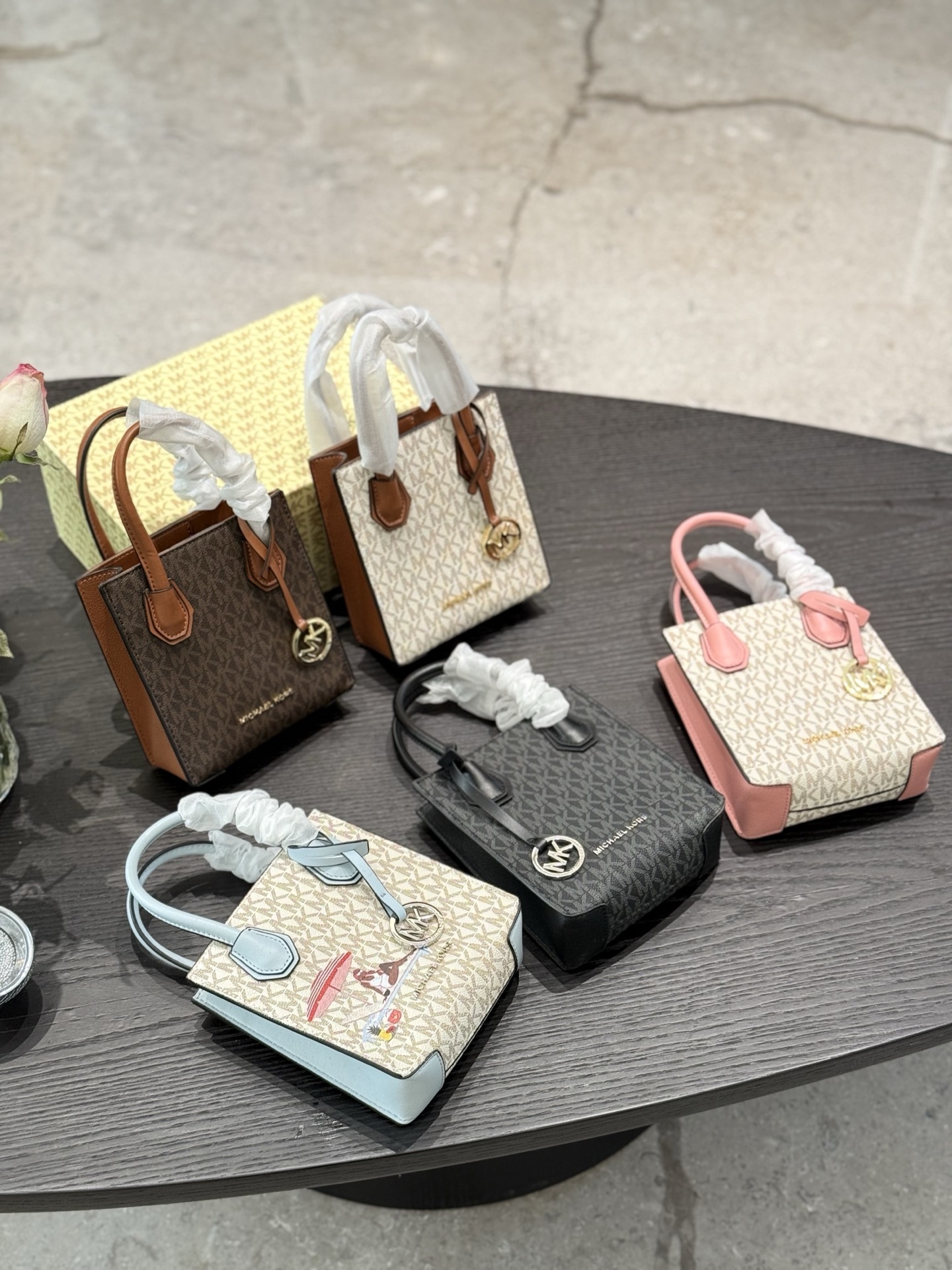 Michael Kors MK Silver Quilted Bag 033