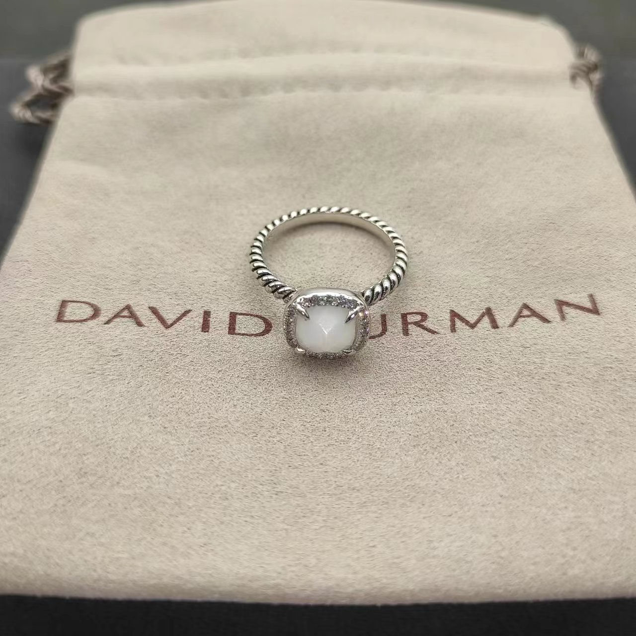 David Yurman Silver Logo-Accented Ring 280
