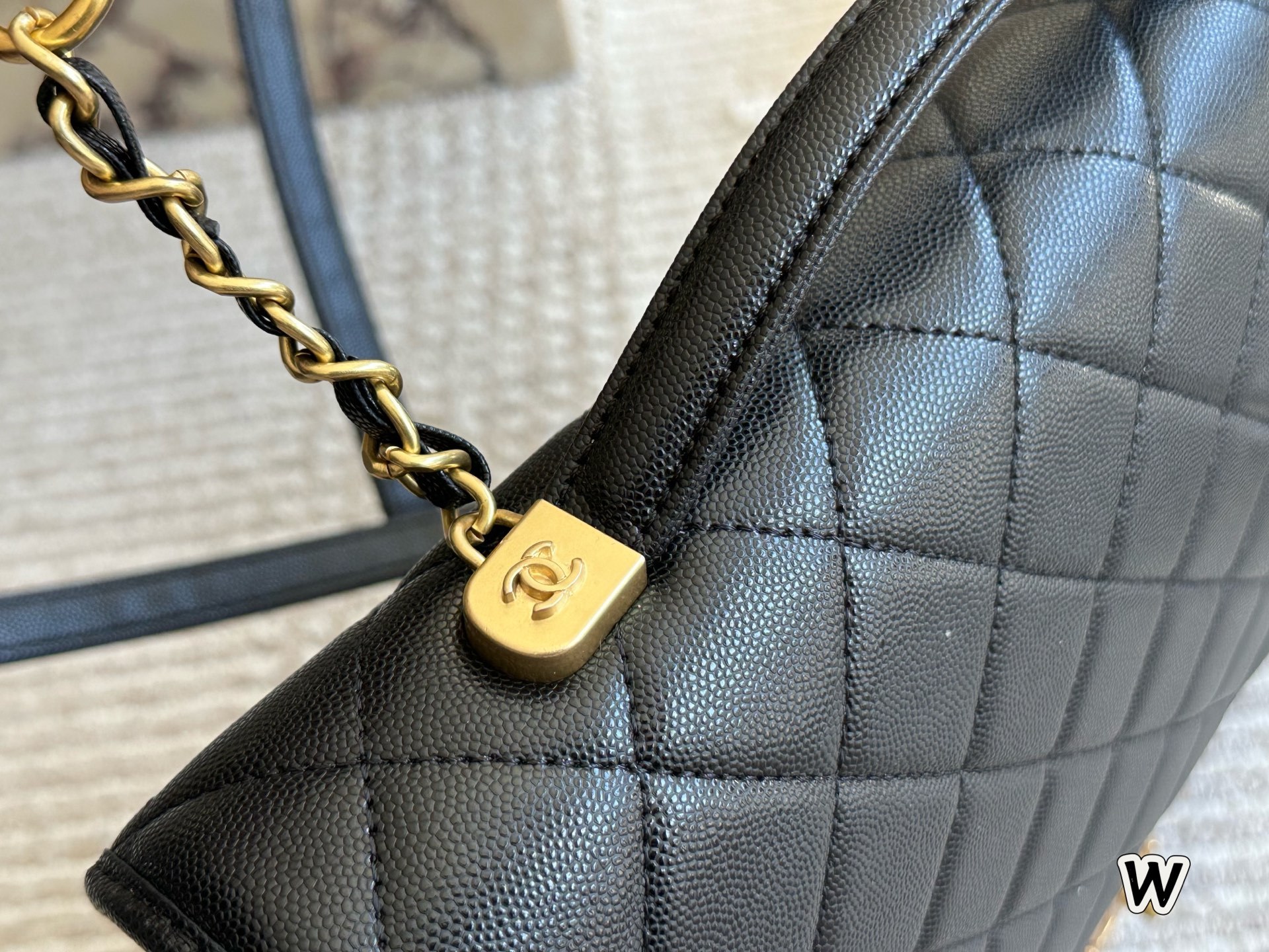 Chanel Beige Quilted Bag 1405