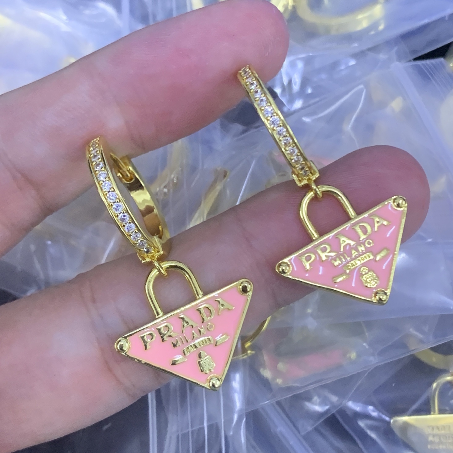 Prada Rose Gold Romantic Earrings 179
