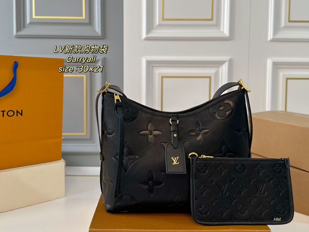 LV bag carryall leather bag 30cm