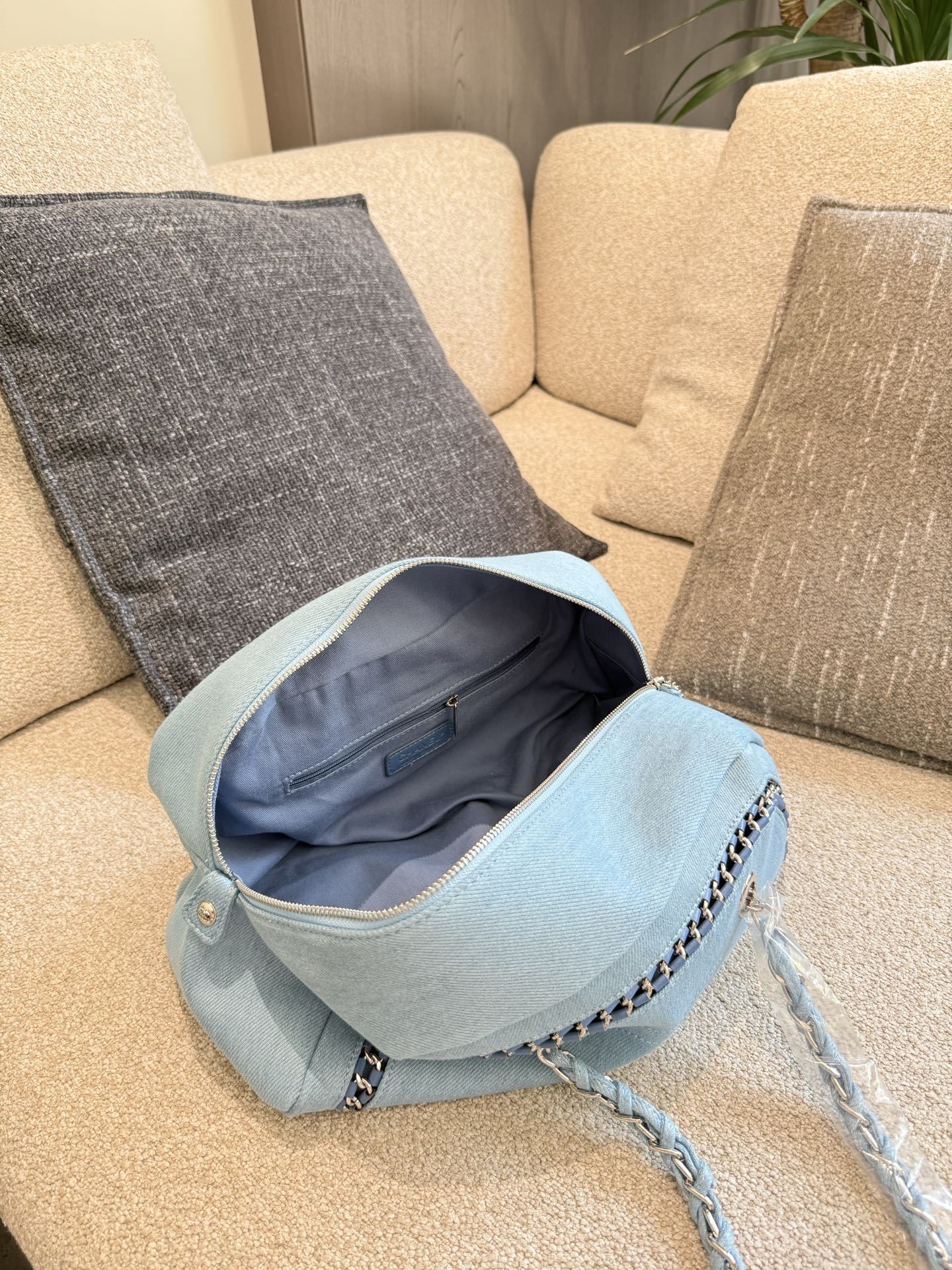 Chanel Blue Quilted Bag 1314