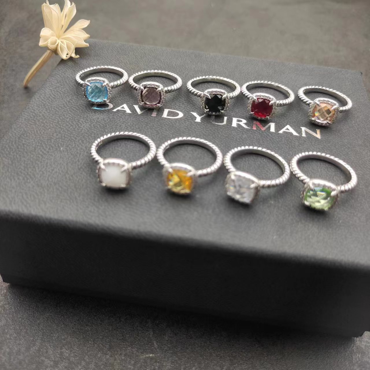 David Yurman Silver Logo-Accented Ring 280