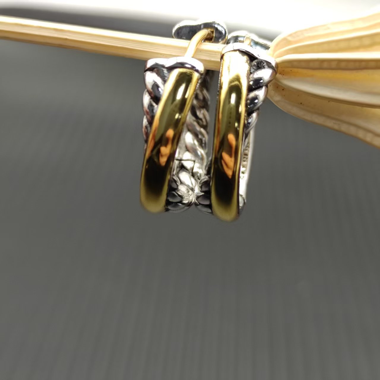 David Yurman Silver Logo-Accented Earrings 234