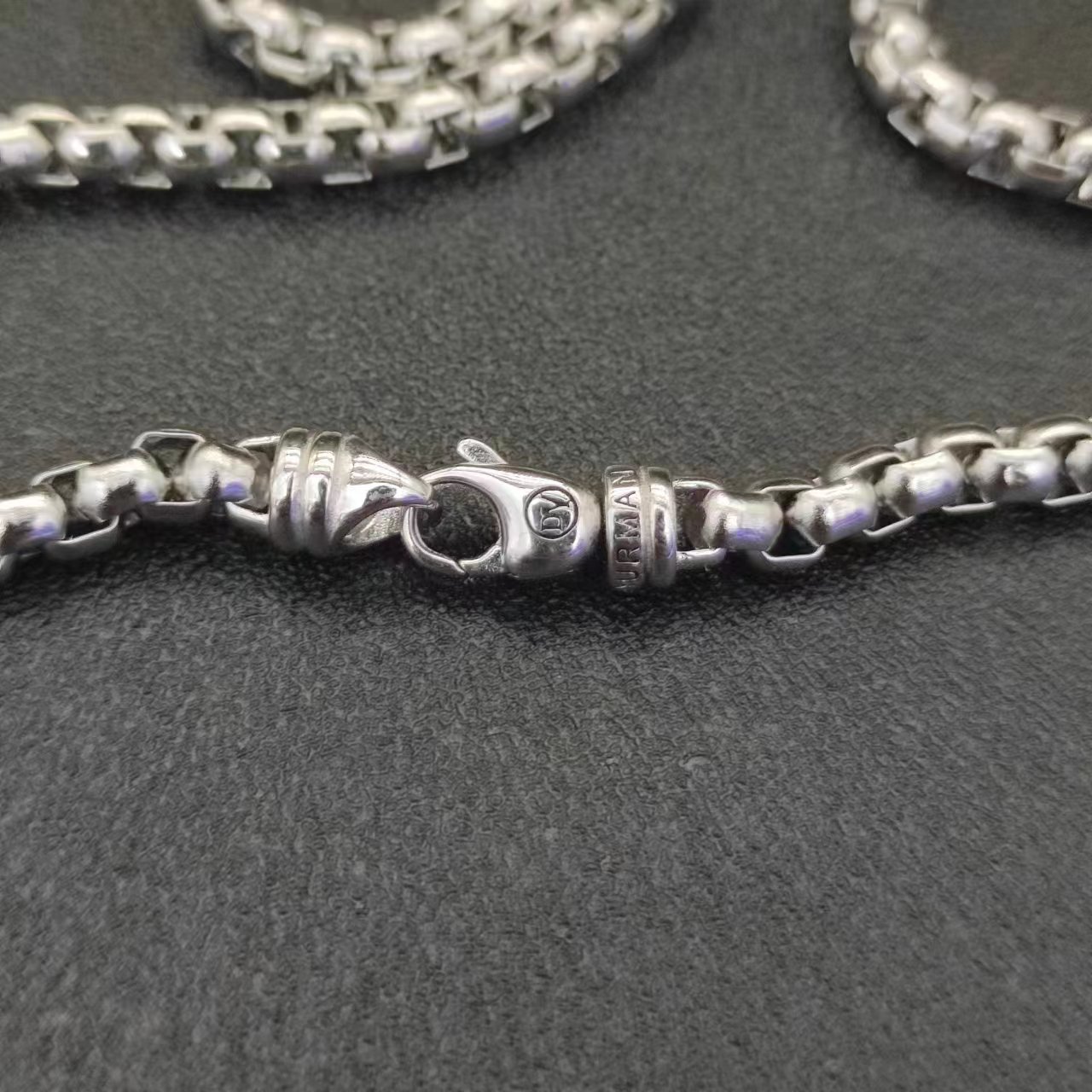 David Yurman Silver Logo-Accented Necklace 144