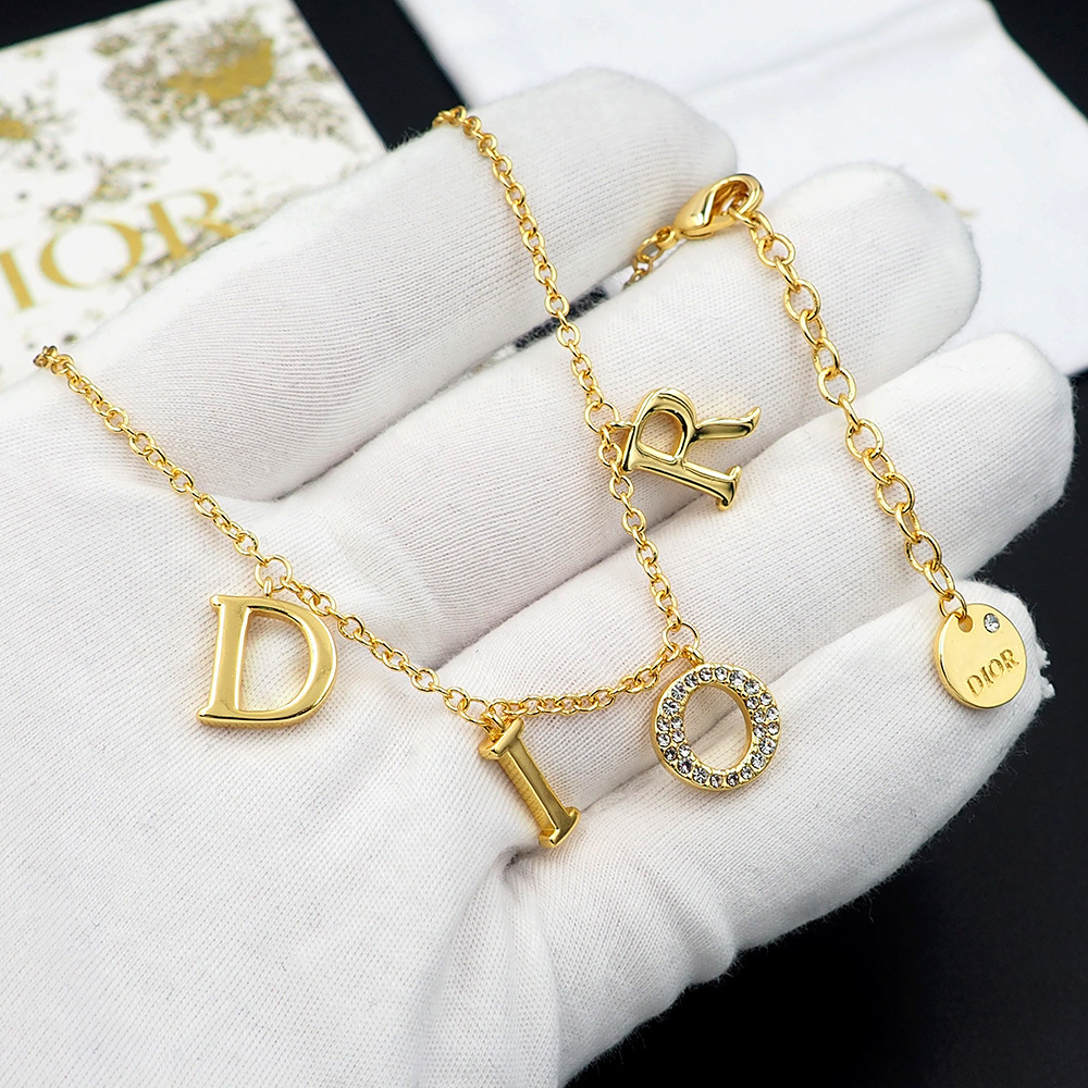 Dior Gold Logo-Accented Necklace 031