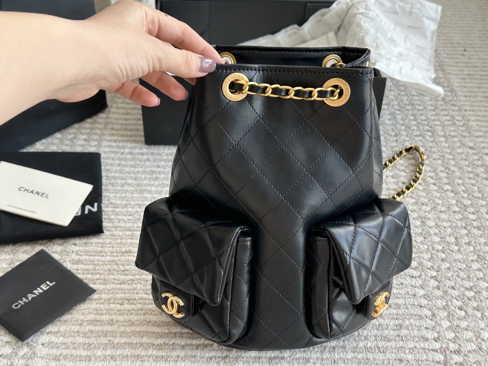 Chanel Black Vintage-Inspired Bag 1387