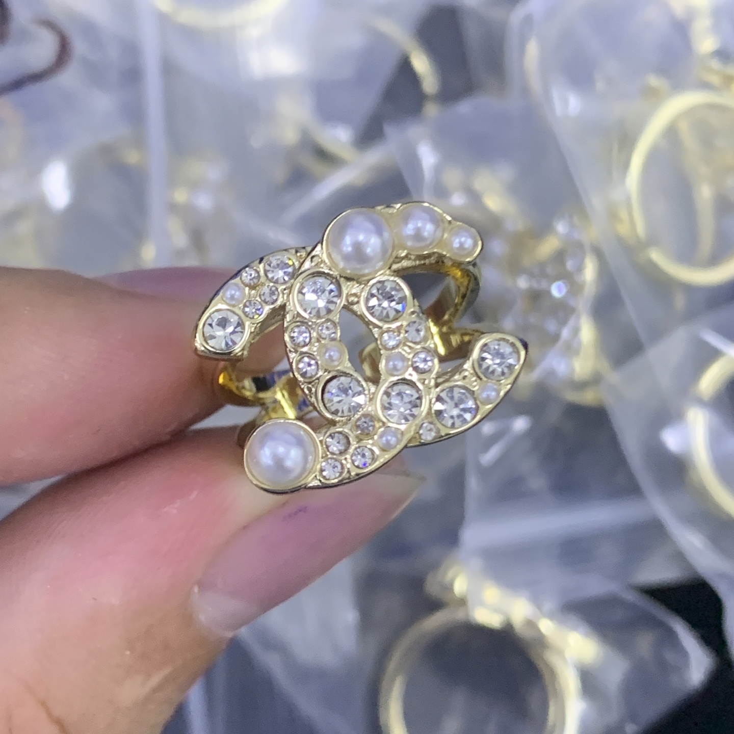 Chanel Gold Vintage-Inspired Ring 1052