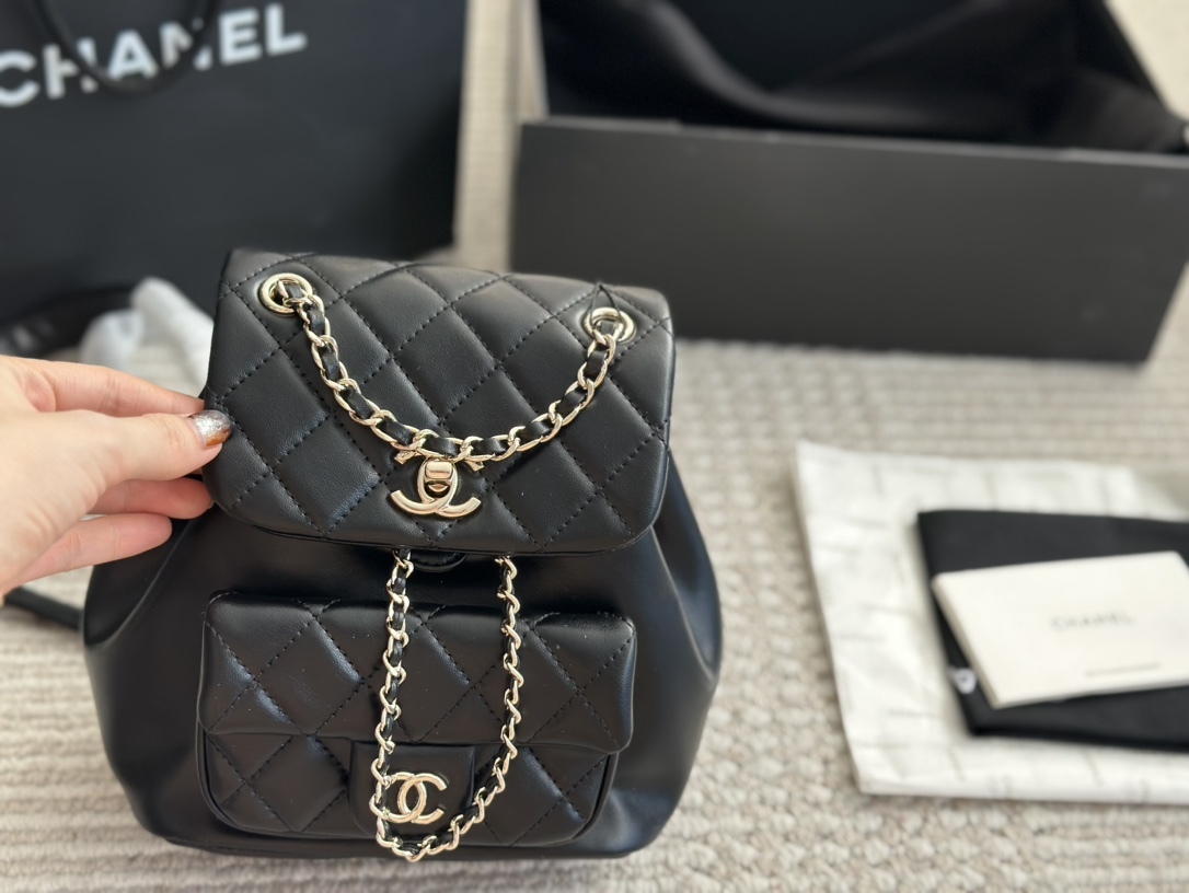 Chanel Silver Logo-Accented Bag 1401