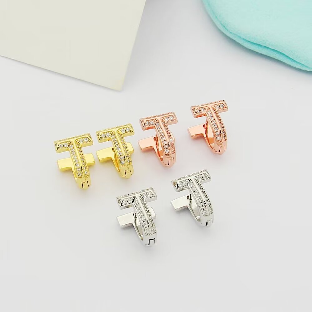 Tiffany Gold Logo-Accented Earrings 150