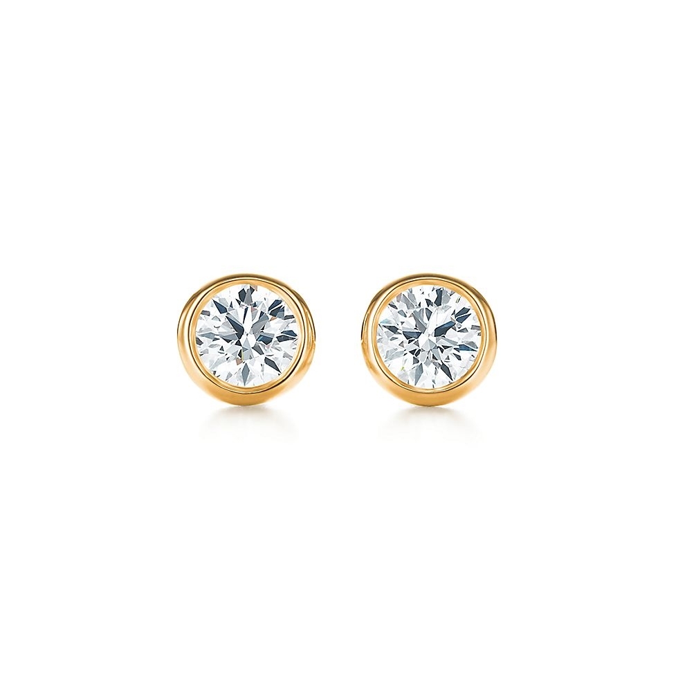 Tiffany Gold Logo-Accented Earrings 018
