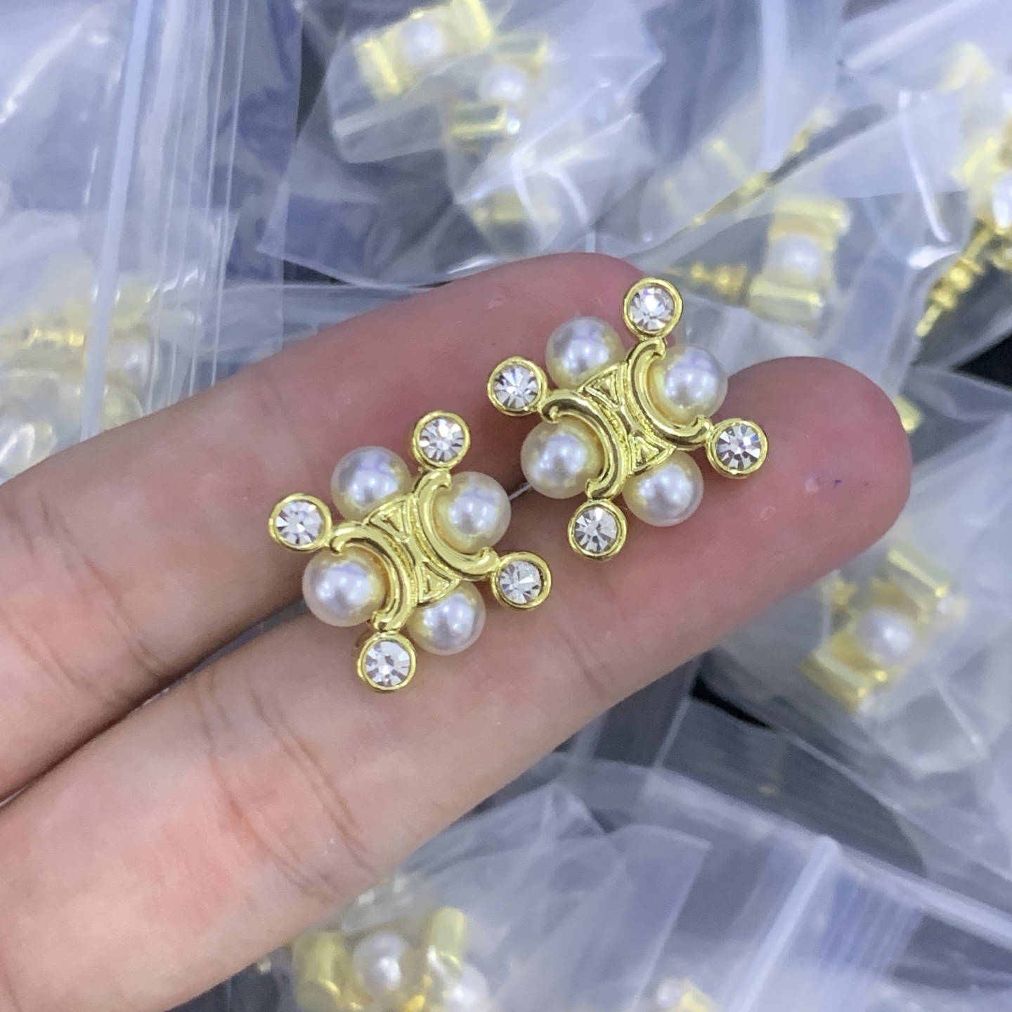 Celine Gold Vintage-Inspired Earrings 165