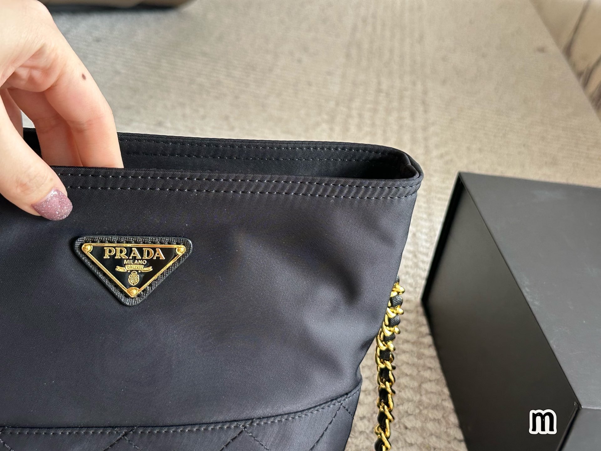 Prada Gold Quilted Bag 086