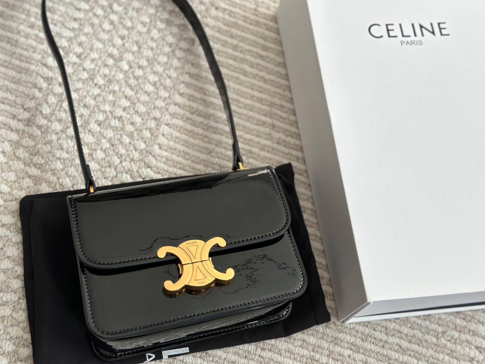 Celine Gold Logo-Accented Bag 270