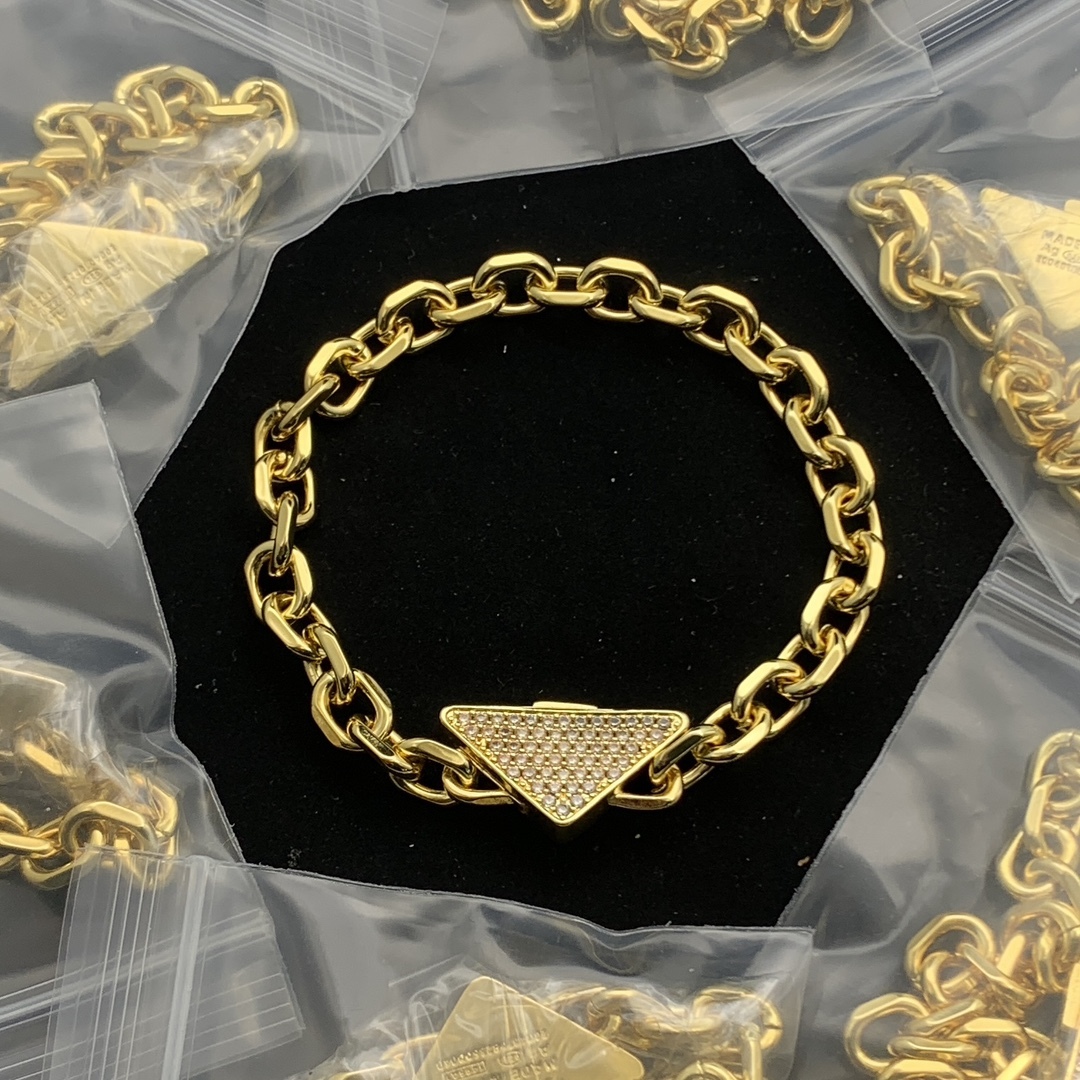 Prada Gold Vintage-Inspired Bracelet 204