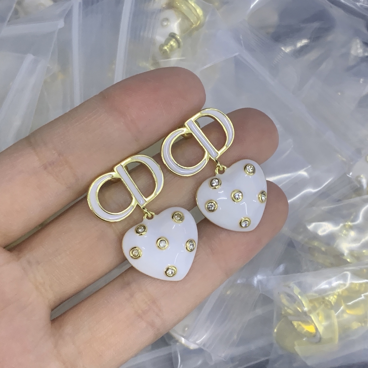Dior Rose Gold Vintage-Inspired Earrings 534