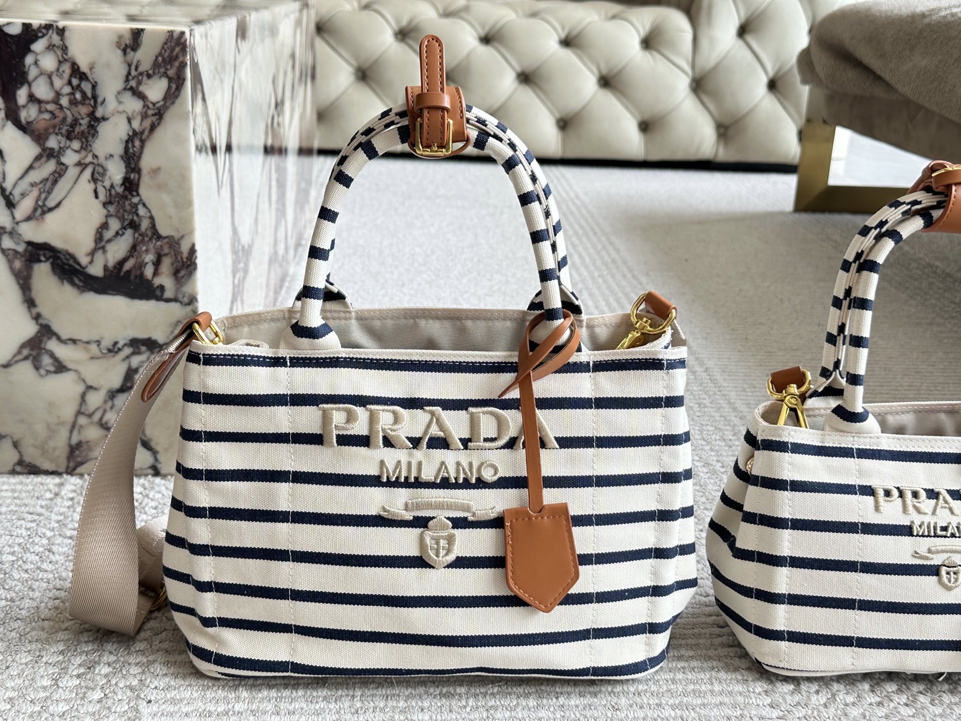 Prada Beige Vintage-Inspired Bag 074